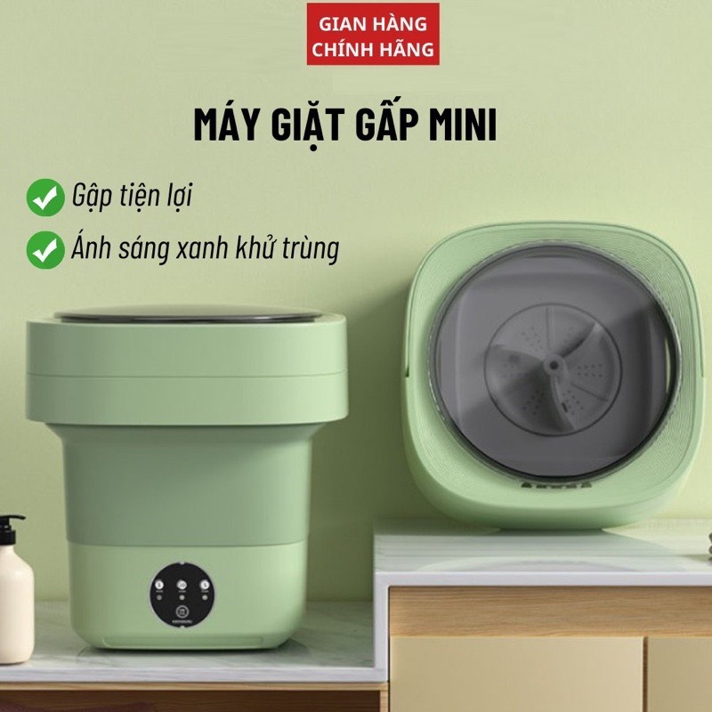 Máy giặt mini gấp gọn,khử nước + khử trùng bằng ánh sáng xanh,Giặt đồ lót, tất và quần áo trẻ...