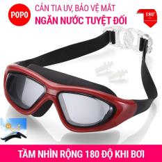 Kính bơi tầm nhìn rộng 180 Độ, tráng gương, chống sương mờ – RED POPO Collection