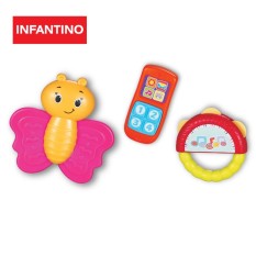 Bộ Xúc Xắc, Gặm Nướu Ba Chi Tiết Hình Con Bướm Inf219-Xx3