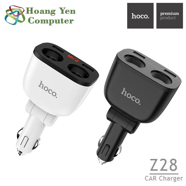 Cốc Sạc Xe Hơi Hoco Z28 Power Ocean 2 Cổng Tẩu Sạc, 2 Cổng Sạc USB - BH 1 Năm...