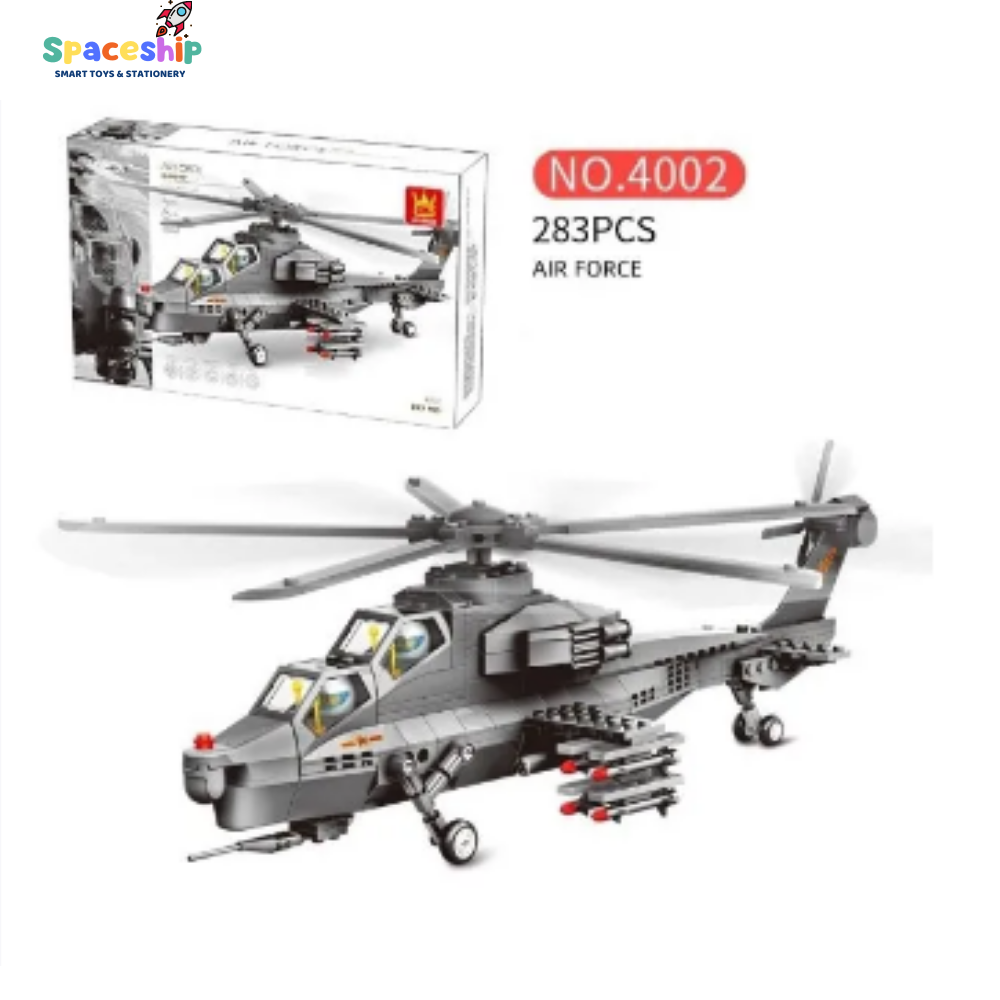 Đồ chơi lắp ráp lego mô hình máy bay trực thăng chiến đấu WZ-10 – máy bay quân sự tỉ lệ 1:38 cho bé