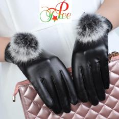 Găng tay da nữ mùa đông chống nước giữ ấm – Mẫu xinh yêu Cảm Ứng 10 Ngón TOPEE DL01