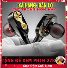XẢ KHO-Tai nghe HiFi lõi kép 4 sợ cuốn.4 loa mini.bass siêu trầm-Tai nghe dùng cho điện thoại xiaomi,samsung,oppo,nokia,sony,iphone-tai nghe bluetooth
