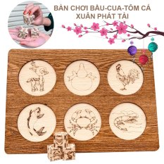 Bộ Đồ Chơi Bầu Cua Tôm Cá Tặng Kèm 3 Viên Xúc Xắc To Bằng Gỗ Benrikids, Đồ Chơi Trẻ Em Loại Mới Nhất Năm 2021