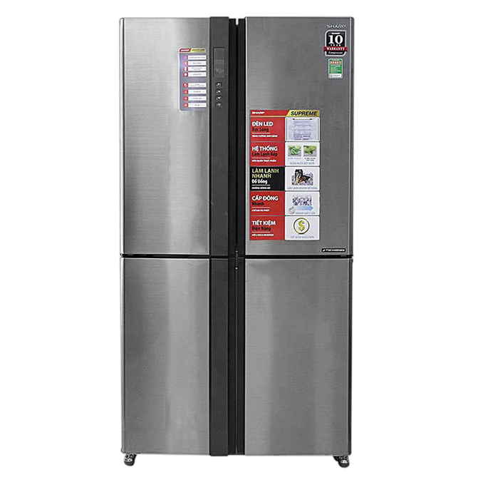 Tủ lạnh Sharp Inverter 556 lít SJ-FX630V-ST - Tiện ích:Làm lạnh nhanh Làm đá nhanh Inverter tiết kiệm điện Ngăn...