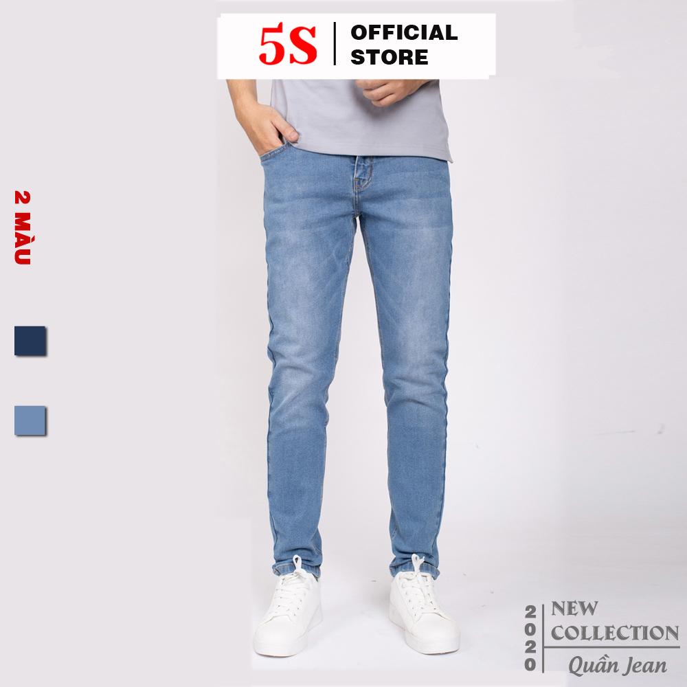Quần Bò Nam 5S (2 màu), Chất Liệu Jean Cotton Co Giãn Thoải Mái, Co Giãn Tốt (02)