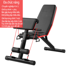 Ghế tập tạ đa năng Ghế gập bụng chống đẩy tập gym đa năng có thể gấp lại