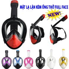 Mua Mặt Nạ Lặn Full Face, Kính Bơi Lặn Biển, Kính Lặn Liền Ống Thở, Gioăng Silicone Mềm Mại, Chống Nước Tốt, Góc Nhìn 180 Độ – Bh 1 Đổi 1