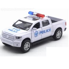 Ô tô cảnh sát mô hình xe bán tải mini có âm thanh xe bằng sắt đồ chơi trẻ em chạy cót