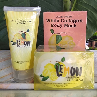 COMBO 3 SẢN PHẨM KEM DUONG TRANG BODY LEMON 250G VÀ U TRANG BODY LEMON HOP 3 GOI VÀ GEL...