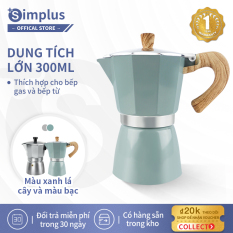 Simplus Ấm pha cafe – Bình pha Moka kiểu Ý thiết bị pha cà phê cầm tay tiện lợi Thích hợp cho bếp gas và bếp từ