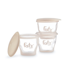 Hộp Trữ Thức Ăn Dặm FatzBaby FB0010N Cho Bé (Bộ 3 Hộp), Chất Liệu Nhựa Không Chứa BPA An Toàn Cho Bé,Dung Tích 85ML