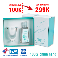 Cốc nguyệt san BeUcup Silicol y tế Waker Đức siêu mềm, đạt chuẩn FDA Hoa Kỳ An toàn Không kích ứng XP-CNS011