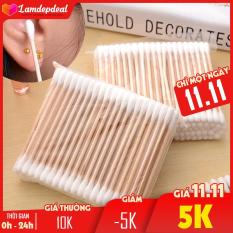 Lamdepdeal – Gói 80 tăm bông đa dụng thân gỗ