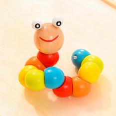 Đồ chơi con sâu bằng gỗ đáng yêu, ngộ nghĩnh