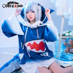 HOT–[LXYH- COSER KING] Hololive Gawr Gura Vtuber Cosplay Costume Phim hoạt hình Anime Cosplay Trang phục Dress Woman