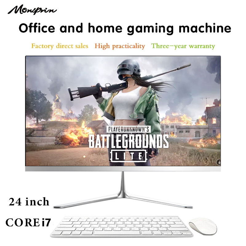 Máy Tính All in One PC Gaming Full Bộ 24 Inches 2023 Brand New Mới Core I3/i7 Ultra-thin Computer Cây...