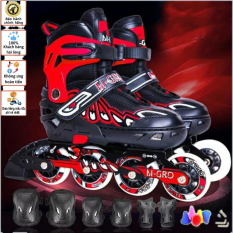 Giày trượt patin người lớn và trẻ em 918H bánh xe phát sáng, điều chỉnh được 4 size bền đẹp