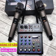 ComBo Trọn Bộ Âm Thanh Kiêm Lọc Âm Mixer Yamaha G4 Kèm 2 Mic- Tích Hợp Chỉnh Vang ,Echo Karaoke Xe Hơi Hỗ Trợ Màn Hình LED Có Bluetooth- Âmly Dàn Hát Karaoke Gia Đình Âm Thanh Sống Động- Kết nối USB 2.0, Bluetooth- Bh 12 Tháng Toàn Quốc