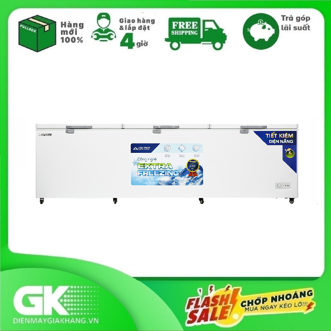 [HCM] [Trả Góp] HPF AD61190.T1 – Tủ đông Hòa Phát Funiki 1190 lít HPF AD61190