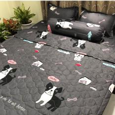 BỘ CHĂN GA GỐI TRẦN BÔNG+ TẶNG VỎ ÔM – CHÓ PULL
