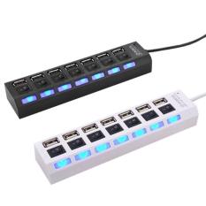 Sạc điện thoại đa điểm, Hub USB 7 cổng SmartBuy có công tắc, Bộ chia USB 7 cổng có công tắc USB 2.0 7 Port Super Hub (Đen, trắng màu ngẫu nhiên)