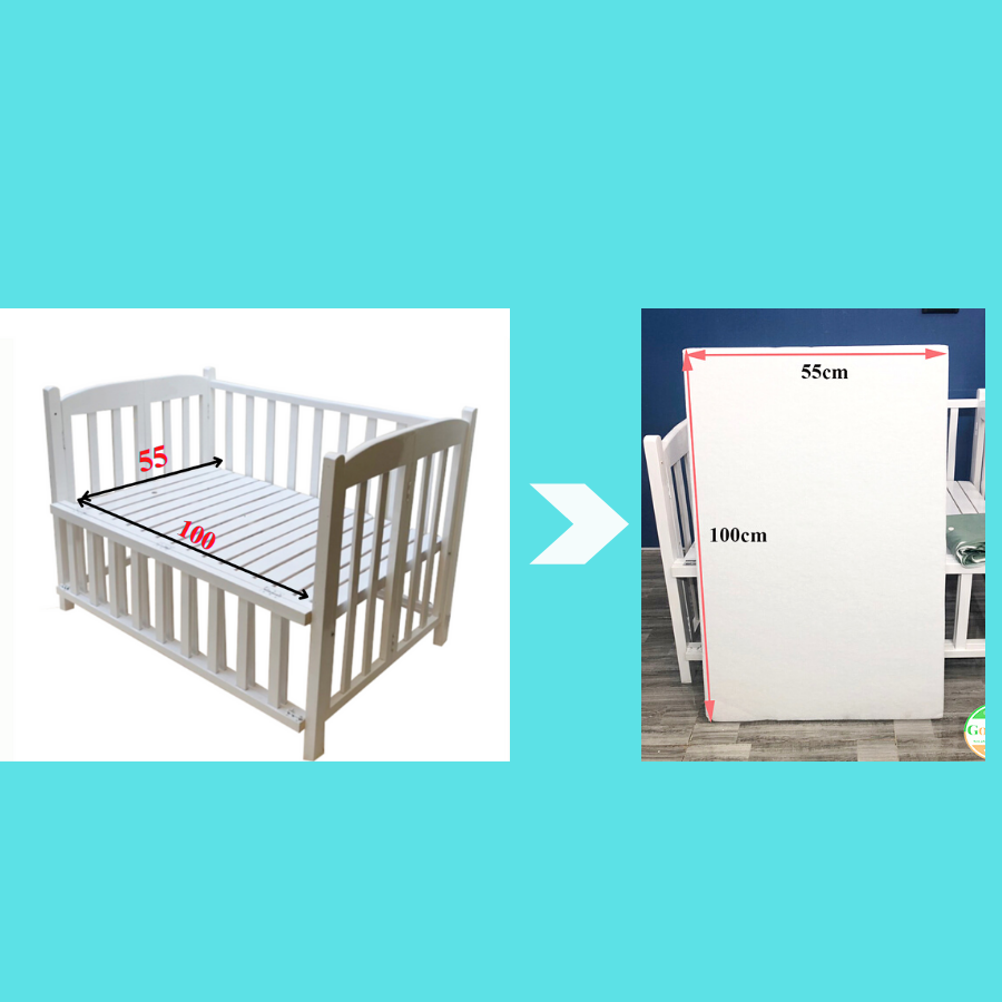 Đệm cũi cho bé thương hiệu Goldcat chất liệu bông ép cao cấp, độ dày tiêu chuẩn 5cm.