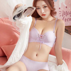 Áo lót không gọng, Áo ngực nữ, Áo lót kẻ su nâng ngực có dây rút tạo khe siêu quyến rũ lotitilo