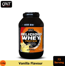 Thực phẩm bổ sung QNT Delicious Whey Protein 2.2kg Vani – HSD: Cuối Tháng 1, 2021