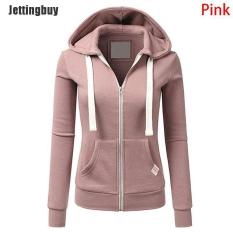 Jettingbuy ZXZ Fashion Women Hoodies Sweatshirt Zipper Jacket Warm Solid Zipper Women Hoodies