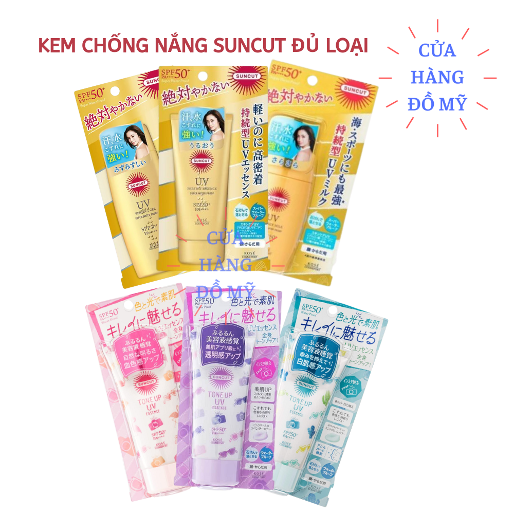 Kem chống nắng Kose Suncut chống nước nâng tone da SPF50+ PA++++ 80g , 60g , 100g , 60ml Cửa Hàng Đồ Mỹ