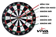Bảng Phóng Phi Tiêu 17 icnh – Vivasport (Tặng 6 Mũi Tiêu Anh Mỹ Cao Cấp)