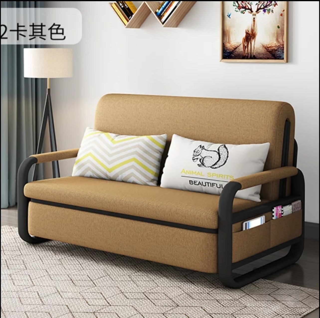Sofa giường gấp gọn thông minh có ngăn chứa đồ , Kích thước 1m58 x 1m9 hàng nhập khẩu cao...