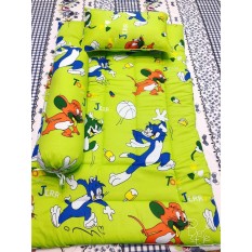 Bộ nệm cho bé đi học Thắng Lợi 100% COTTON thoáng mát, Chống hơi đất, Chống trượt, Giặt máy nhanh khô – CÓ TÚI XÁCH XIN XẮN