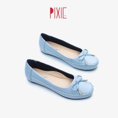 Giày Búp Bê Bệt Da Bò Thật Siêu Êm Gắn Nơ Nhỏ Pixie X603