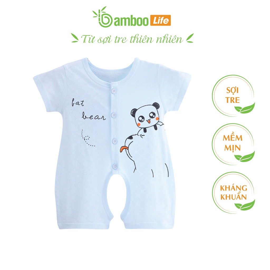 Bộ bodysuit cho bé trai và bé gái sợi tre Bamboo Life BL109 bộ áo liền quần trẻ sơ sinh...