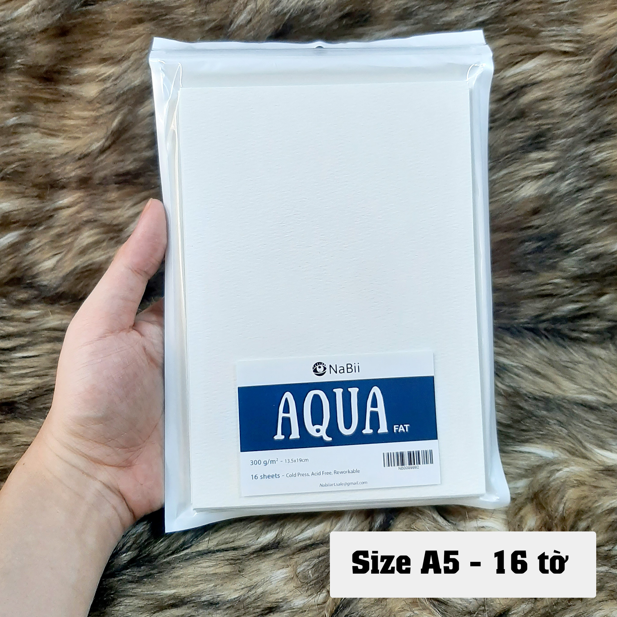 [HCM]Giấy Nabii Aqua Fat vẽ màu nước 300 gsm 16 tờ - Tập lẻ - Thương Hiệu Uy Tín -...
