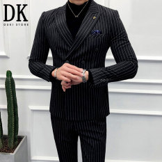 Bộ vest nam kẻ sọc đen Hàn Quốc sang trọng giá tại xưởng – DUKI STORE