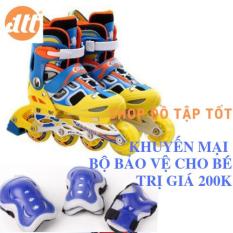 Giày trượt patin cao cấp Cougar 835LSG – có đèn Tặng bộ bảo hộ Gối, khuỷu, tay