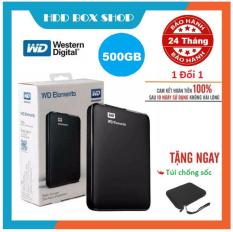 Ổ Cứng Di Động 500GB 3.0 Western Elements – Nhập Khẩu-Bảo hành 24 tháng 1 đổi 1 – Tặng túi chống sốc Và Bộ Đôi Đầu Chuyển OTG MICRO USB – TYPE C