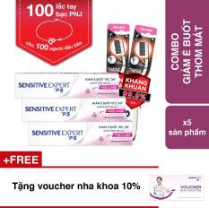 Combo 3 Kem Đánh Răng Sensitive Expert By P/S – Giảm ê buốt chăm sóc chuyên sâu 100G & 2 Bàn chải P/S than hoạt tính + Tặng Voucher nha khoa