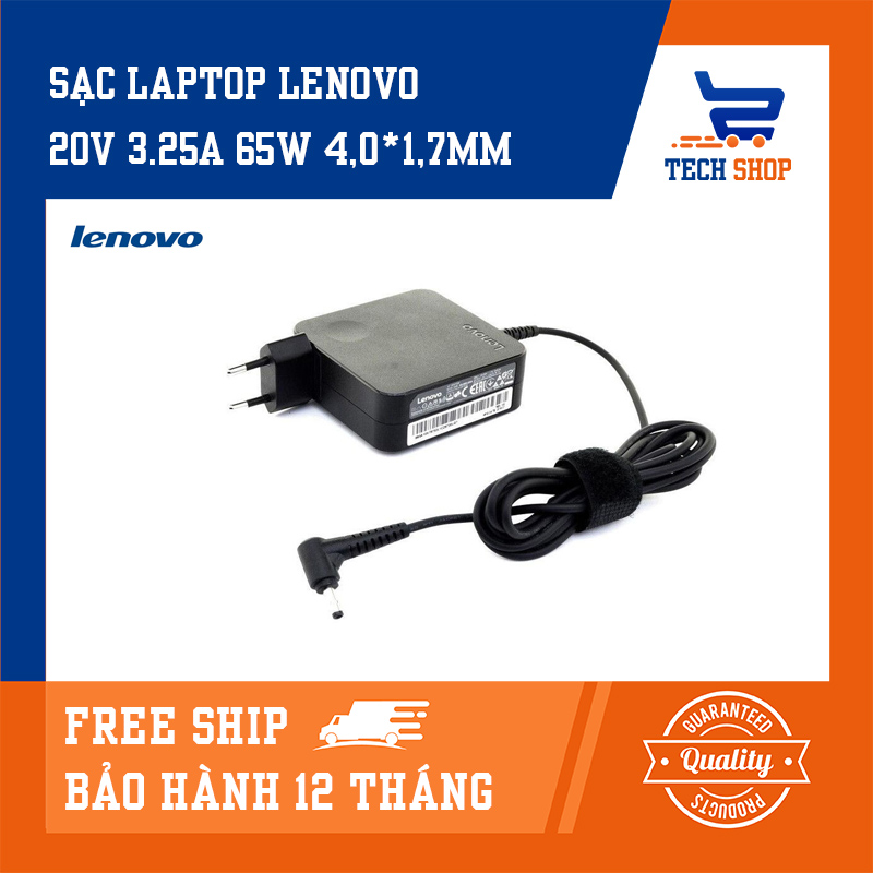[FREESHIP]Sạc laptop lenovo giá rẻ TechShop công suất 20V 3.25A 65W 4.0*1.7mm dùng cho IdeaPad 310 100-14 100S-14 100-15 B50-10...