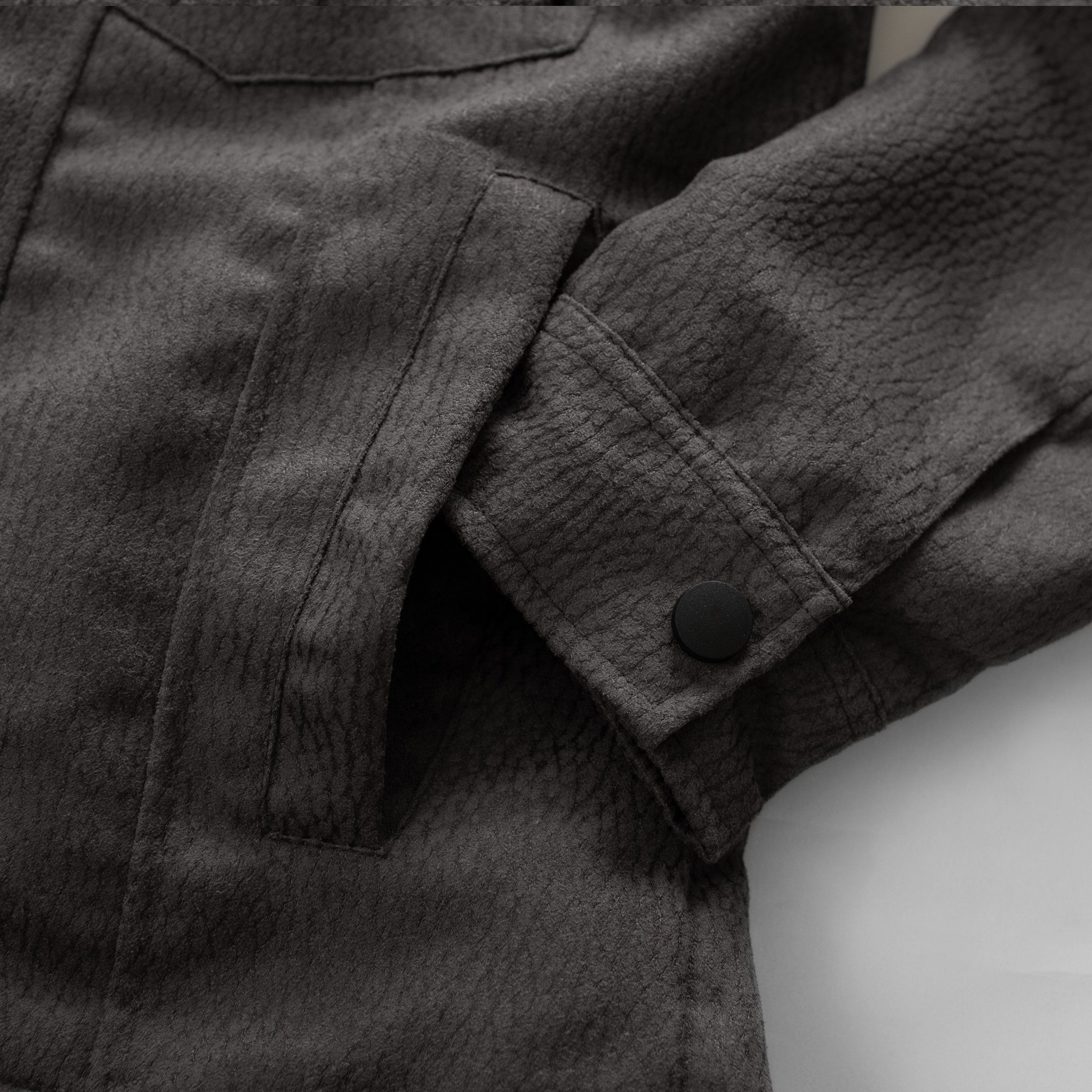 Áo khoác da lộn nam cao cấp LADOS 2046 2 lớp, có túi trong tiện lợi, phong cách Hàn