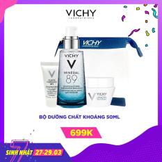 Bộ sản phẩm Dưỡng Chất (Serum) Giàu Khoáng Chất Vichy Mineral 89 50ml Giúp Da Sáng Mịn Và Căng Mượt
