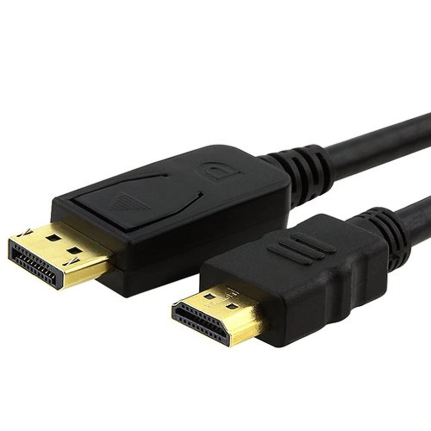 DisplayPort Male to HDMI Male Cable hàng nhập khẩu (Black) Intl