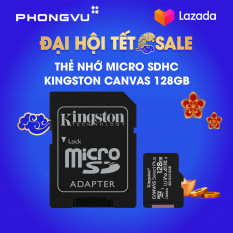 Thẻ nhớ Micro SDXC Kingston Canvas 128GB SDCS2/128GB (Có Adapter) – Bảo hành 60 tháng