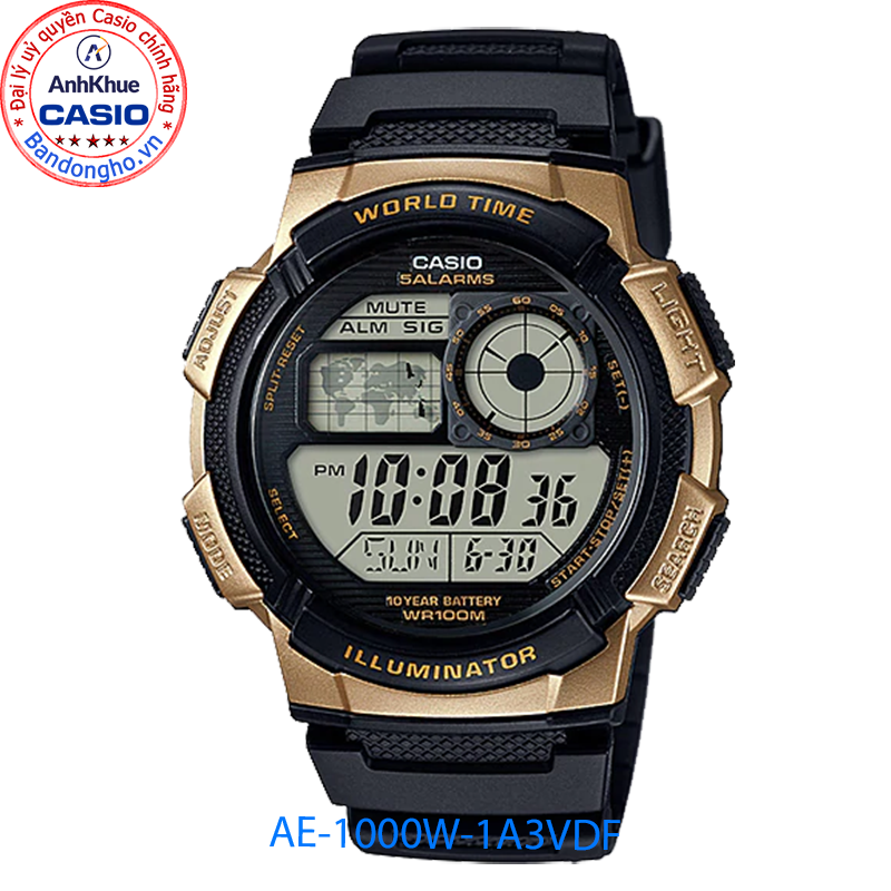 Đồng hồ nam Casio AE-1000 ❤️ 𝐅𝐑𝐄𝐄𝐒𝐇𝐈𝐏 ❤️ Đồng hồ Casio chính hãng Anh Khuê đồng hồ dây nhựa