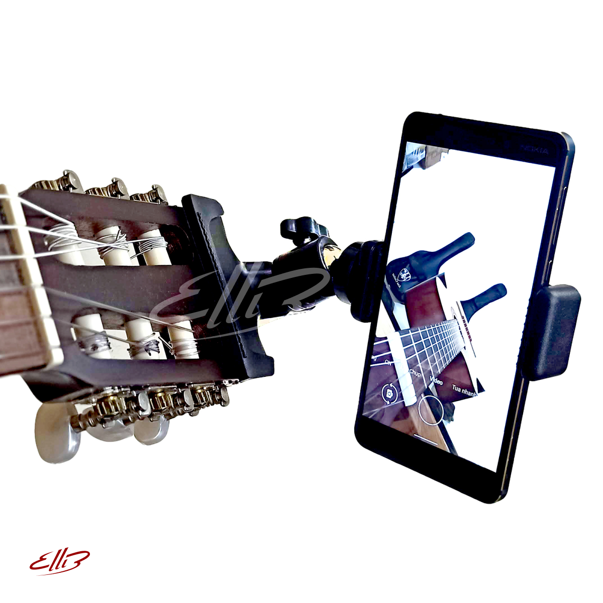 Giá kẹp điện thoại cho đàn Guitar (Kẹp đầu đàn guitar)