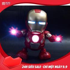 Đồ Chơi Robot Iron Man Người Sắt Nhảy Múa Có Đèn Và Nhạc, Chất Liệu Nhựa ABS Độ Bền Cao An Toàn Sử Dụng