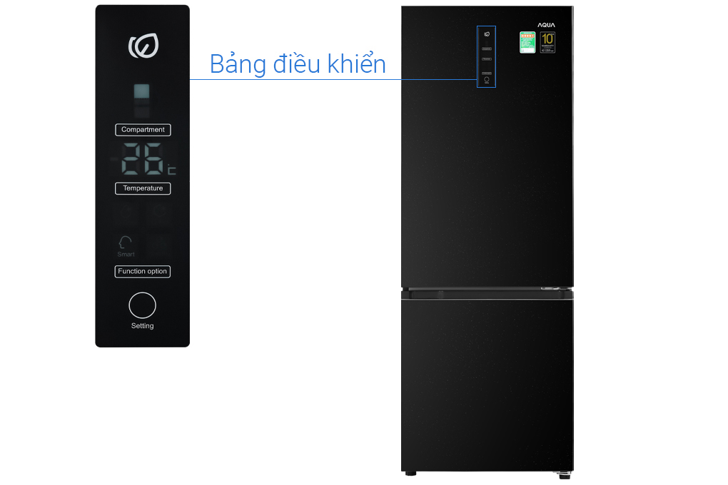 [HCM]Tủ lạnh Aqua Inverter 324 lít AQR-B388MA(FB) [LẮP ĐẶT NHANH + GIAO HOẢ TỐC]